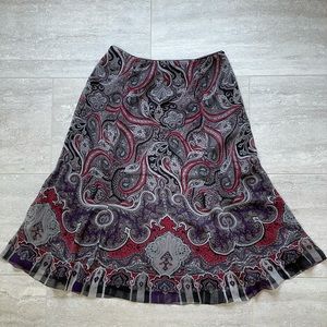 Spirit by Coldwater Creek Silk  Skirt Size 8.